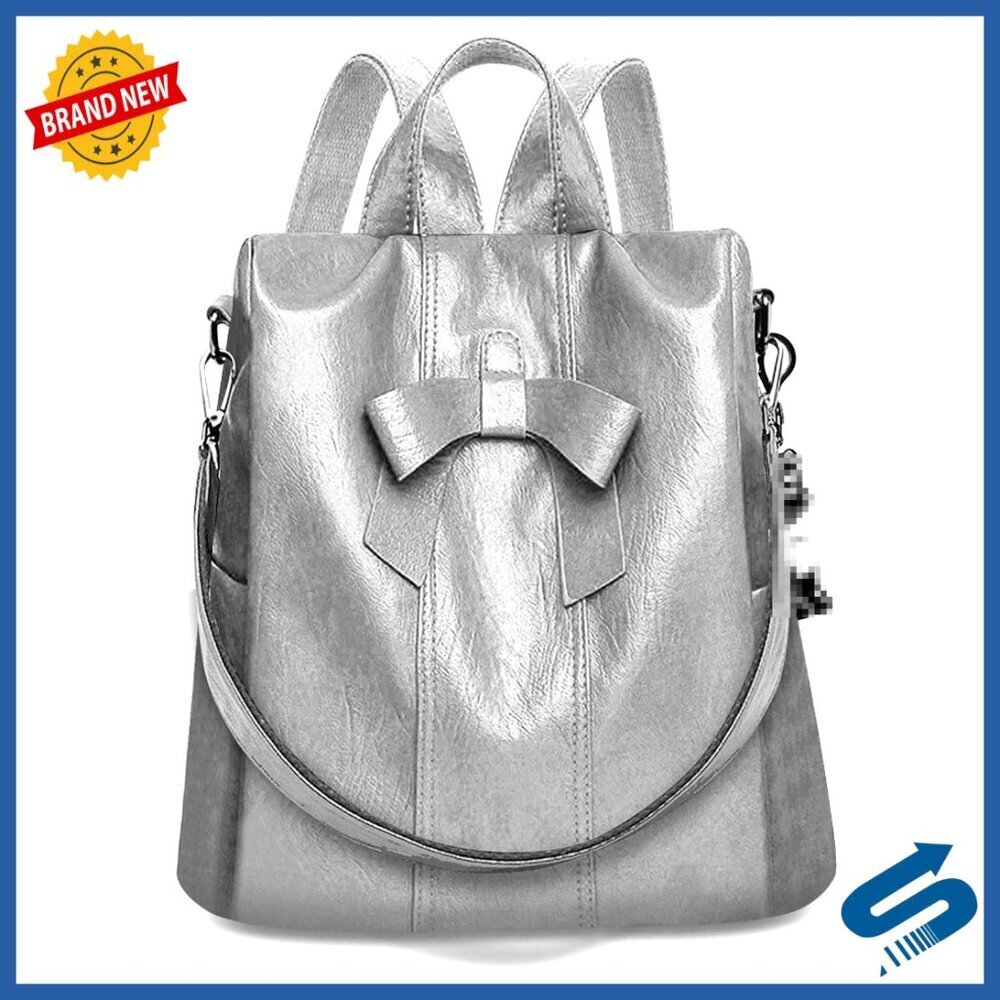 Leather Backpack Purse Anti-Theft Convertible Daypack Travel Office Everyday